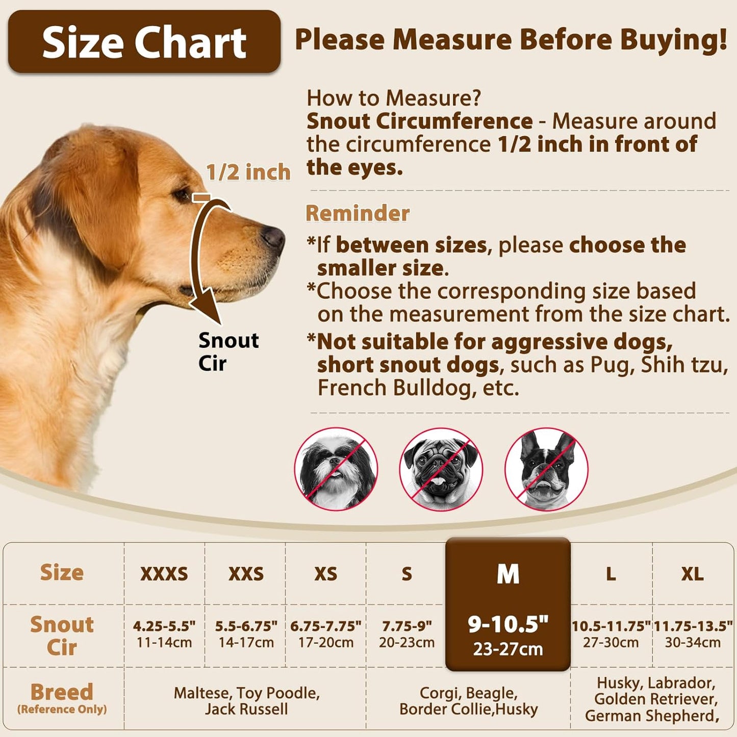 Crazy Felix Nylon Dog Muzzle for Small Medium Large Dogs Poodle Labrador Golden Retriever Doberman, Air Mesh Breathable and Drinkable Pet Mouth Guard for Anti-Biting Chewing Scavenging(Black,M)