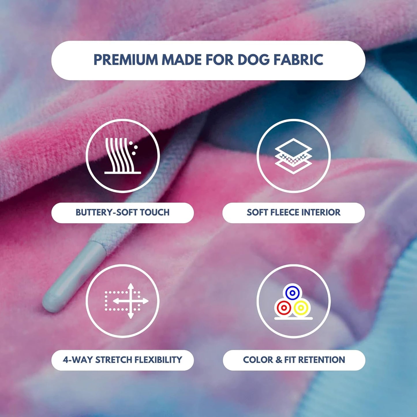 Spark Paws Dog Hoodie – Premium Dog Sweater for Small, Medium, and Large Dogs | Warm Outfits for French Bulldogs, Pitbull, Puppy, Winter Jacket Alternative - Snow Cone - L