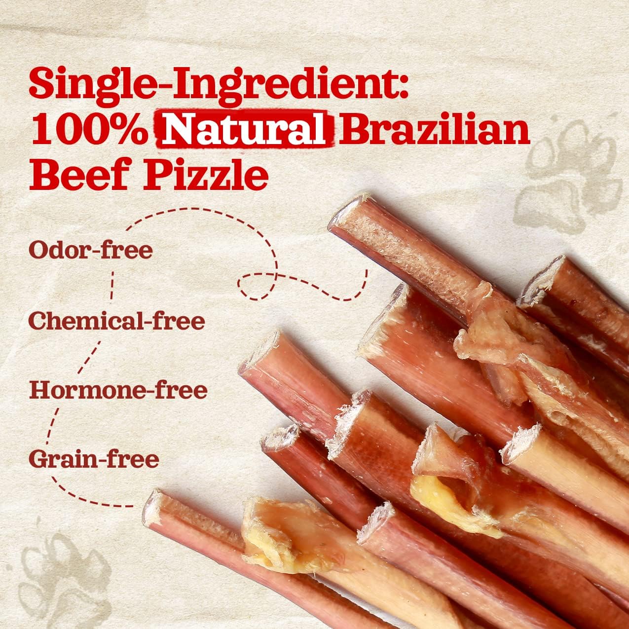 Natural Farm Odor-Free Thin Bully Sticks (12”, 25-Pack) All-Natural Long-Lasting Dog Chews, 100% Beef Pizzle, Grass-Fed, Grain-Free, Protein for Muscle Development & Energy, Perfect for Large Dogs