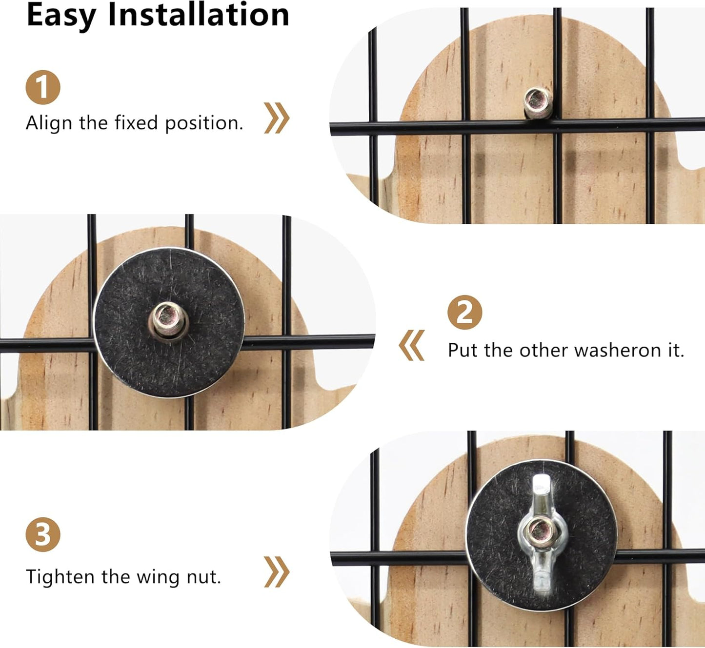 2Pcs Small Bird Mirror Parrot Swing,Wooden Parakeet Perches Flower Interactive Play Toys for Small Budgies Macaw African Grey Parakeets Lovebird Cockatiel Cage Accessories (S,Wood-2p)