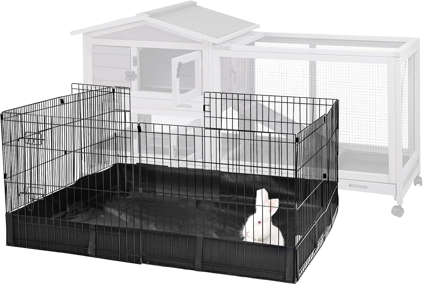 Aivituvin Rabbit Playpen Pet Pen Small Animal Cage with Waterproof Liner - Extension Playpen
