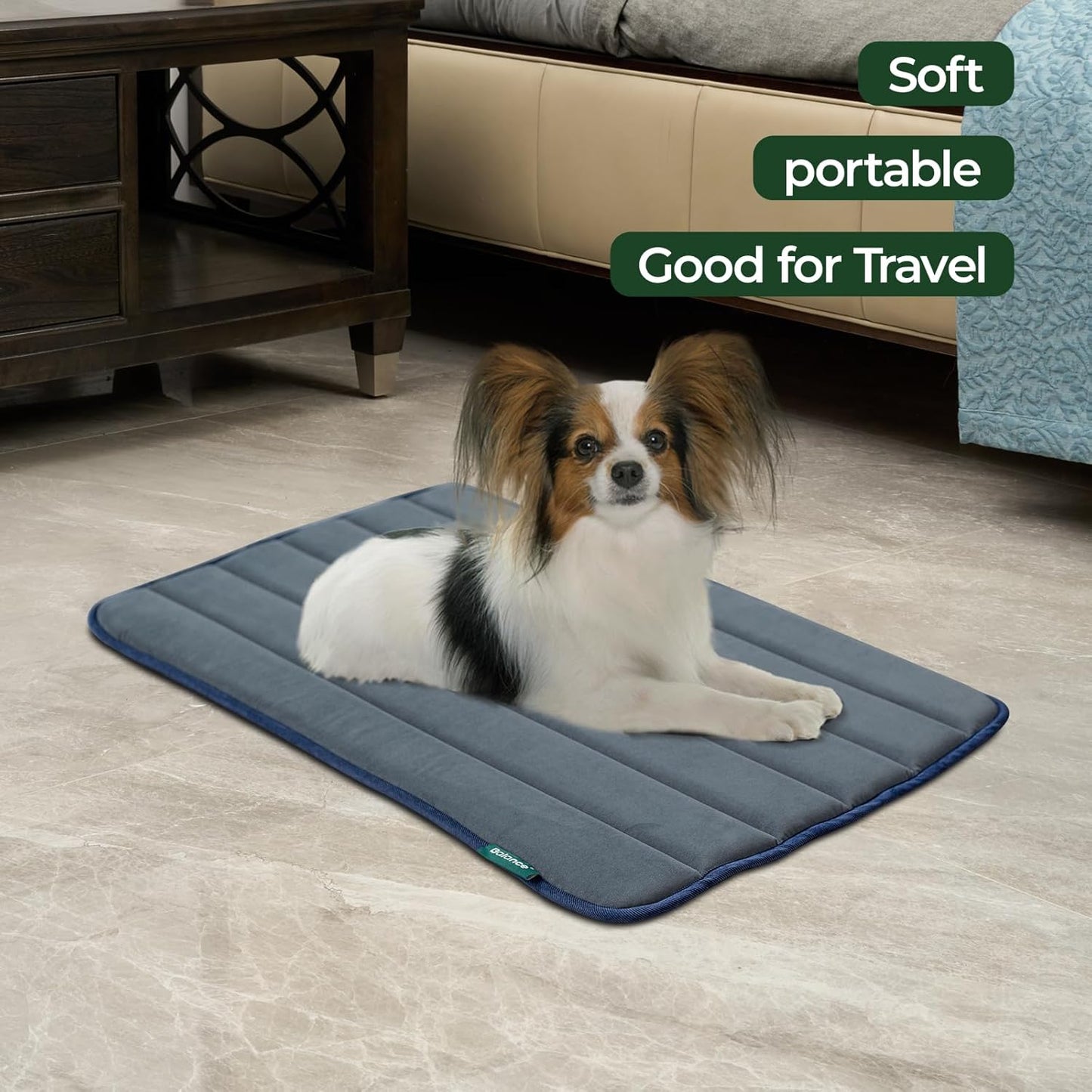 BALANCE Dog Crate Pad, Dog Foam Crate Mat Kennel Pad, Washable Water-Resistant Pet Bed Flat Dogs Cage Mat for Medium Dogs