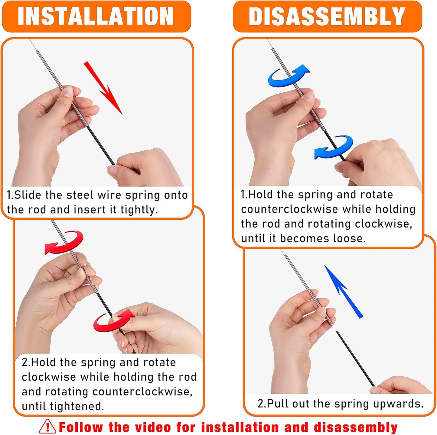 JXFUKAL 2025 Latest Cat Toys, 2 in 1 Spring Cat Wand Toy with 2PCS Ultra-Long Cat Teaser, 4PCS Spring Steel Wire & 5PCS Feather Refills for Kitty Kitten Indoor Cats Accessories