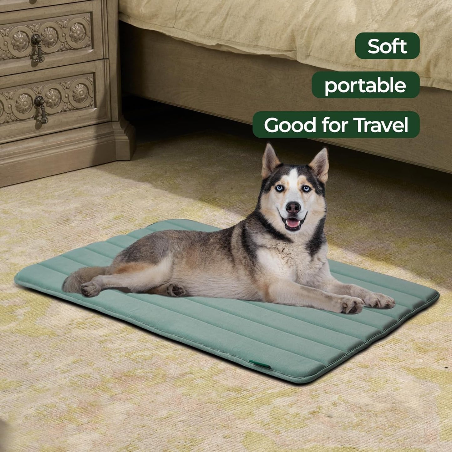 BALANCE Dog Crate Pad, Dog Foam Crate Mat Kennel Pad, Washable Water-Resistant Pet Bed Flat Dogs Cage Mat for X-Large Dogs