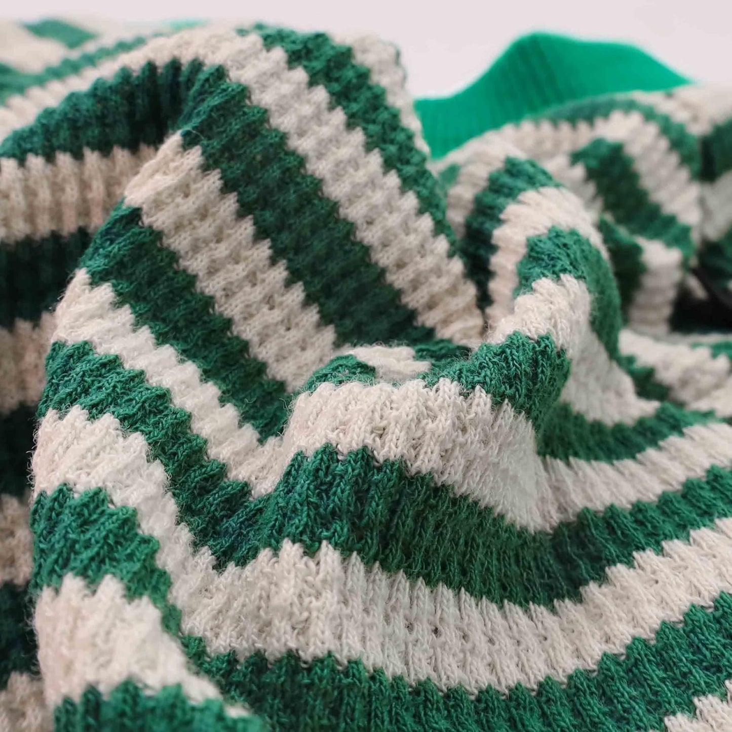 Fitwarm Green and White Striped Dog Pajamas, Waffle Dog Clothes for Small Dogs Girl Boy, Puppy Onesie with Feet, Pet Cat Outfit, Small