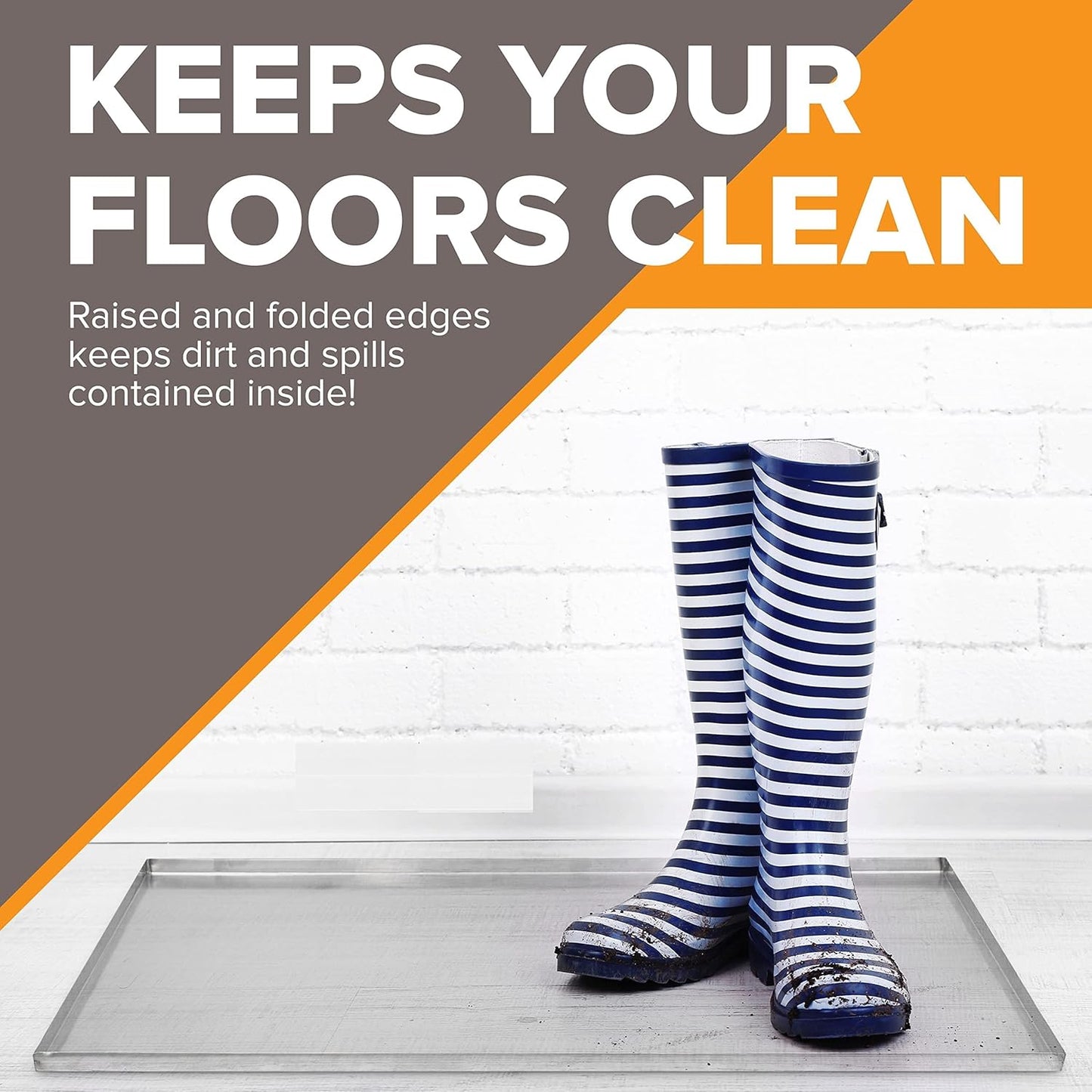 29.5" x 17.5" Metal Replacement Dog Crate Pan Chew Proof Crack Proof Pet Kennel Tray Central Dog Training Crate Pan Pet Supplies, Galvanized, 1" H