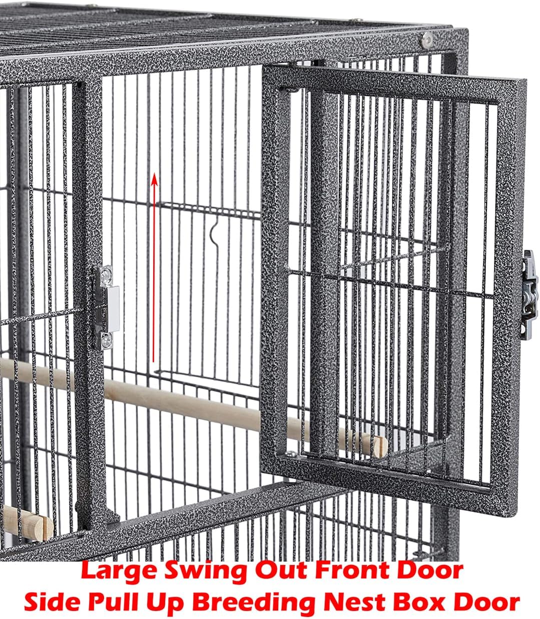 1/2/3-Combo Stacker Center Divided Breeder Breeding Bird Flight Double Rolling Cage Side Nesting Box Doors for Aviaries Canaries Cockatiels Lovebirds Finches Budgies Small Parrots