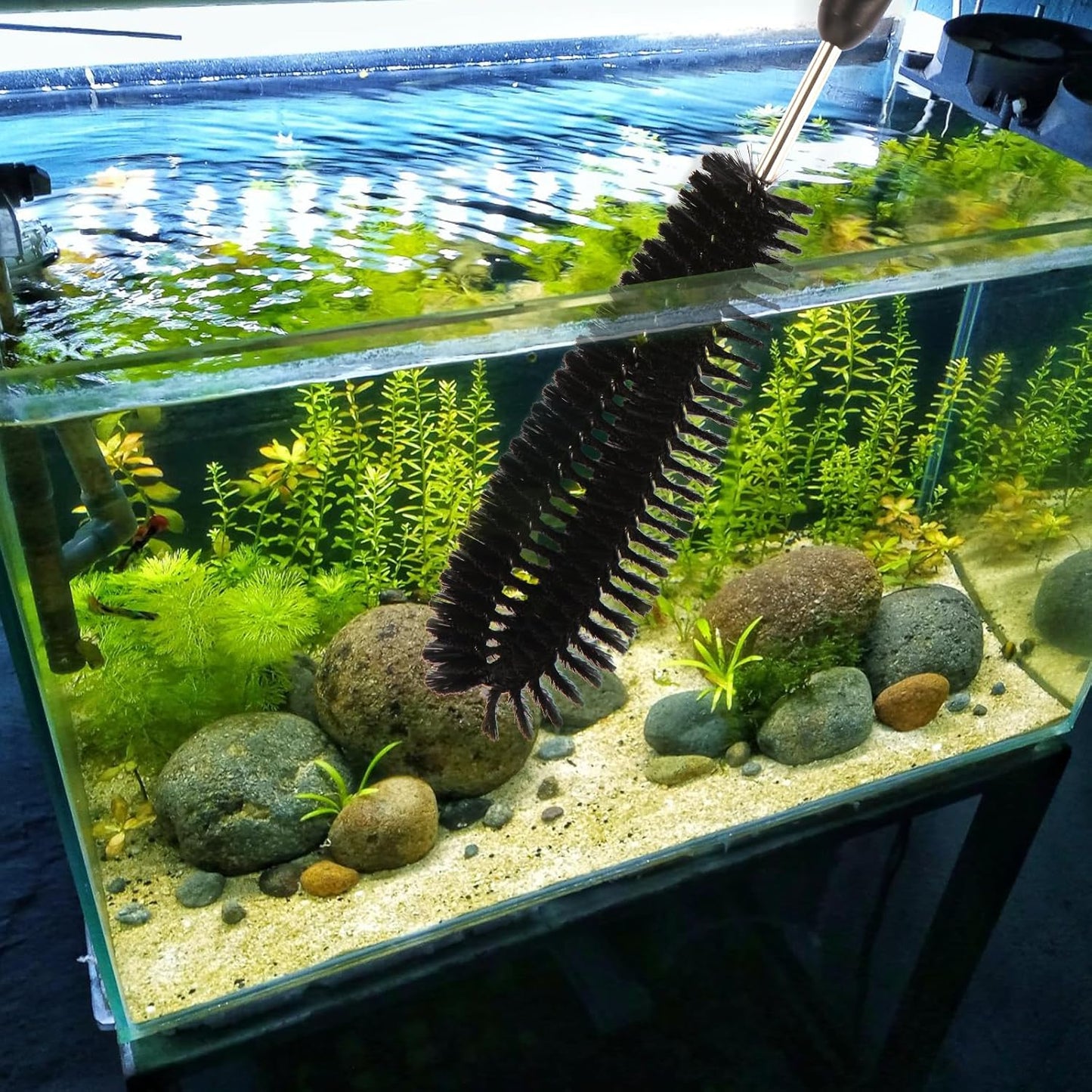 11 in 1 Fish Tank Aquarium Cleaning Brush Kit,Aquarium brushSutiable for Acrylic Fish Tank, and Plastic Fish Tank,Glass Fish Tank,Non Rusting,Fish Tank Cleaning Tools