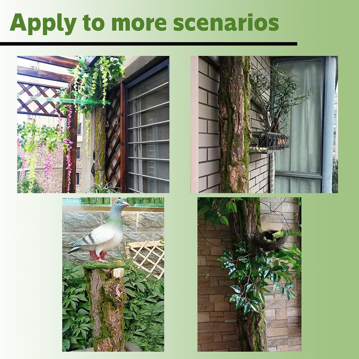 15.75x11.81in Reptile Terrarium Cork Background,Bearded Dragon Tank Bark Backdrop Wall Decor with Artificial Moss for Gecko Lizard Tortoise Frog Chameleon(4Pcs)