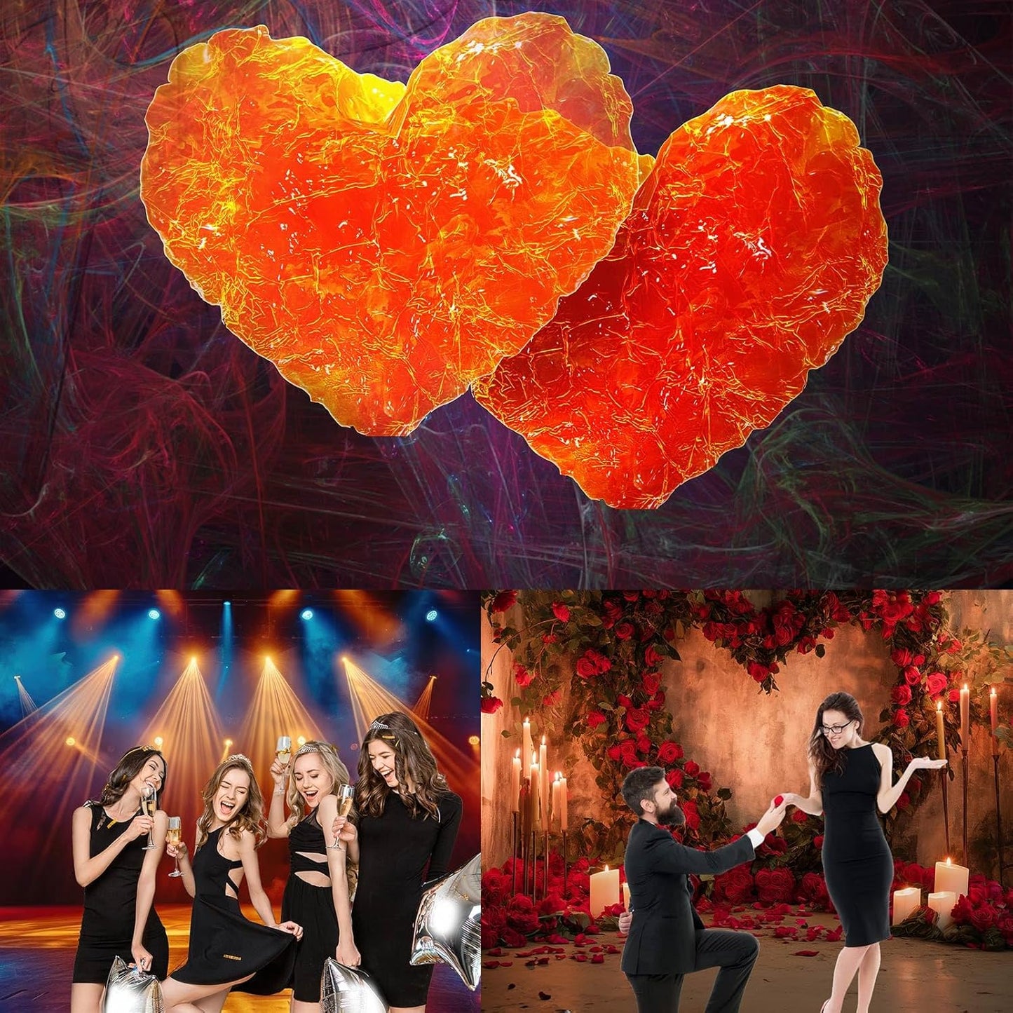 Octopus Aquarium Background Exquisite Colorful Octopus Terrarium Background Glowing Octopus on Black Background Fish Tank Backdrop Octopus Backdrops Poster Wallpaper Decorations Vinyl 36x20in