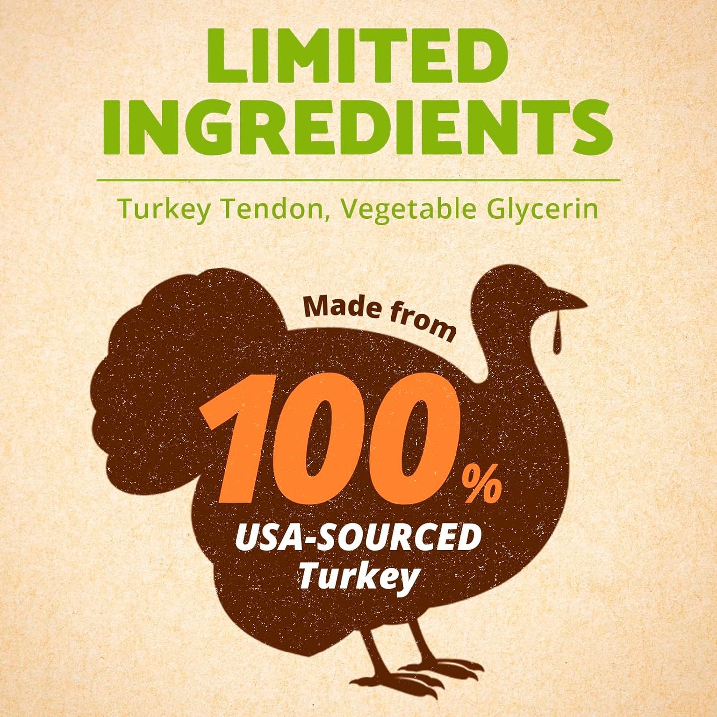 AFreschi Turkey Tendons for Dogs, USA-Sourced, Healthy Dog Treats, Rawhide-Free Puppy Chews, Long Lasting, All Natural, Hypoallergenic Dog Treats for Small Breeds, 8 oz Pack Variety (S)