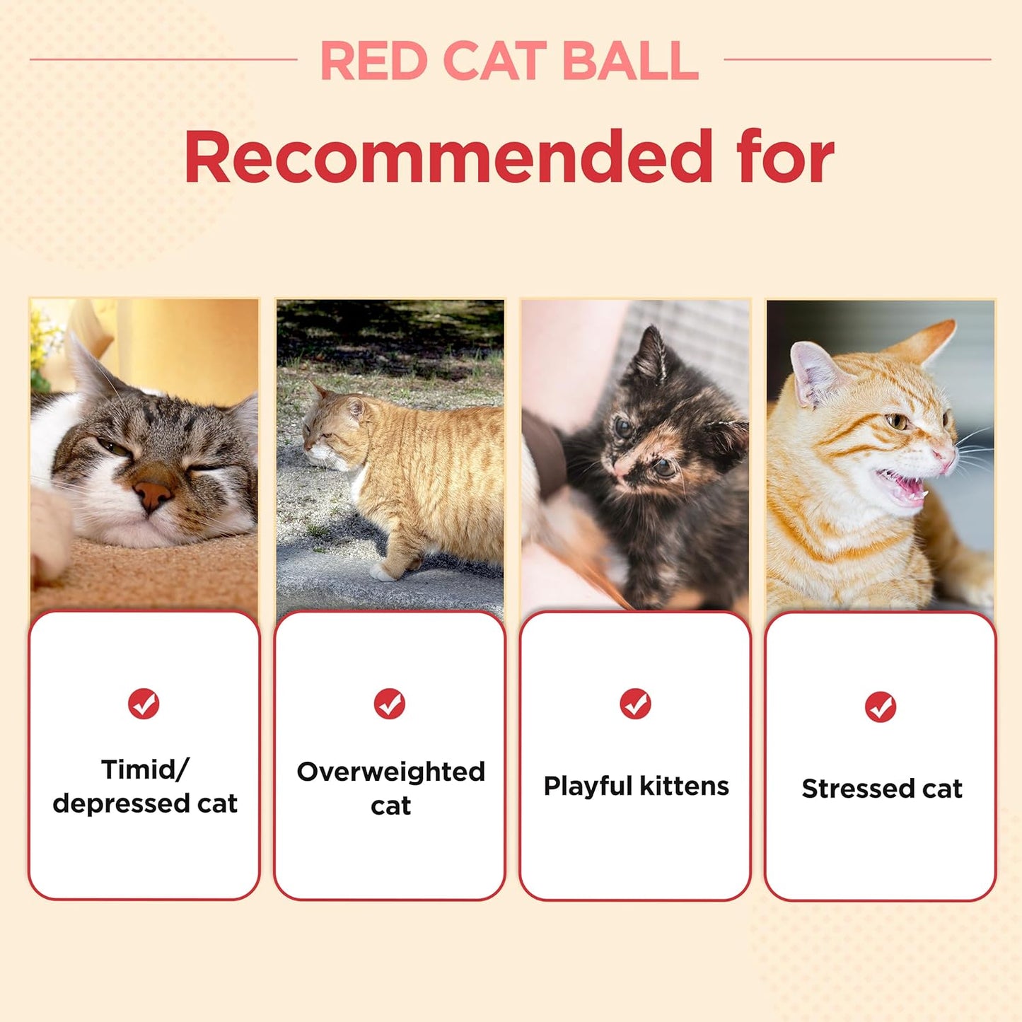 JAYU PET Red Cat Ball [W/Bell Version] - Handmade Silvervine Cat Toy with Catnip, Interactive Matatabi Ball for Indoor Cats & Kittens, Feline Play Toy & Gift (2.7 inch)
