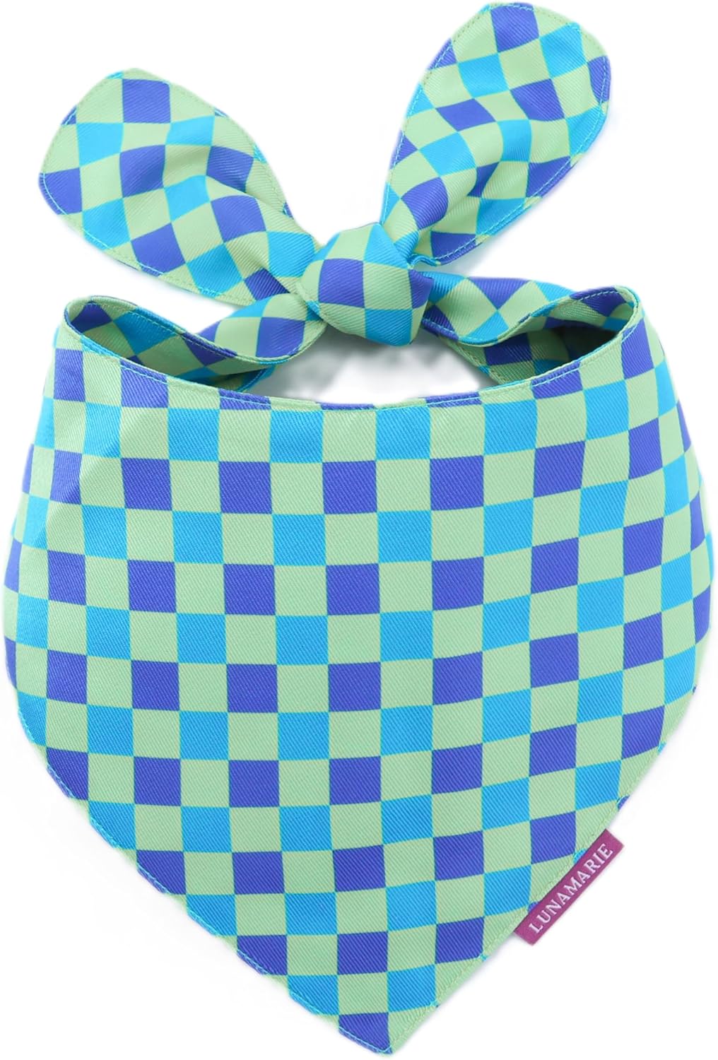 LunaMarie - Luxury Pet Birthday Bandanas -Premium & Silky Poly Fabric | 100% Handmade | Custom Shape Dual Layered (Electric Rebel, X-Small)