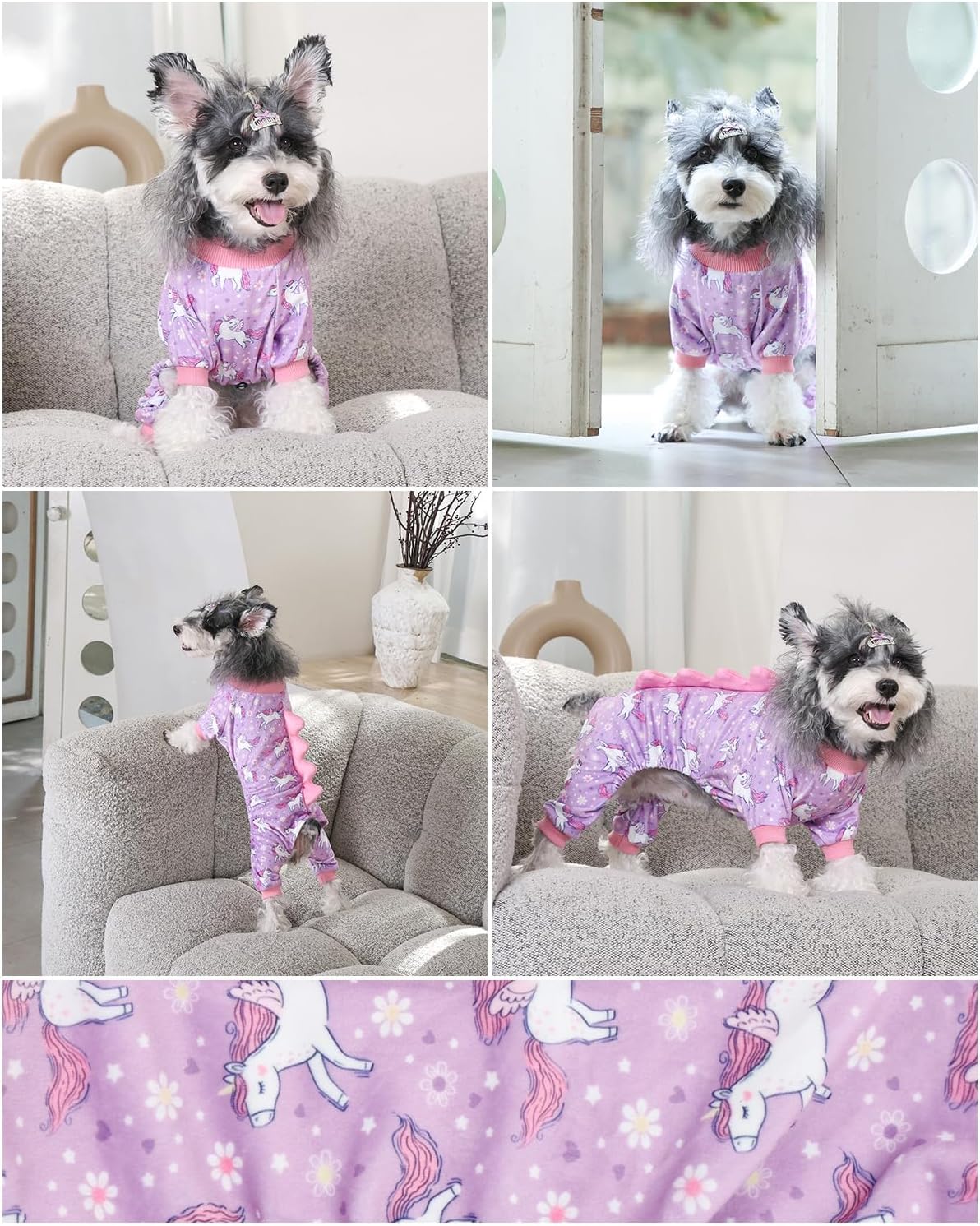 CuteBone Dinosaur Costume Dog Pajamas, Stretchy Spandex Crystal Velvet Sleepwear Coat for Small Dogs, Soft & Warm Pet Outfit Clothes for Cold Weather, Cozy Pullover Design COSP11XL