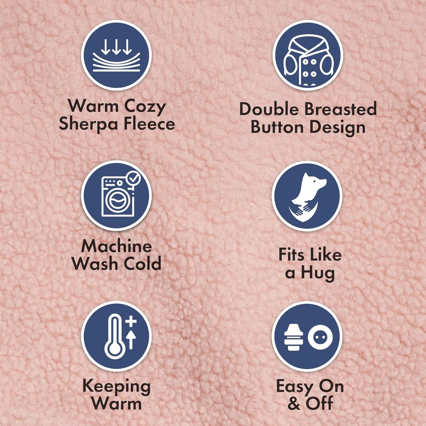 Spark Paws Teddy Dog Sweater, Sherpa Jacket Vest with Warm Fleece Lining, Winter Coat Suitable for Small Medium Large XL XXL Breeds - Pink - 2XL