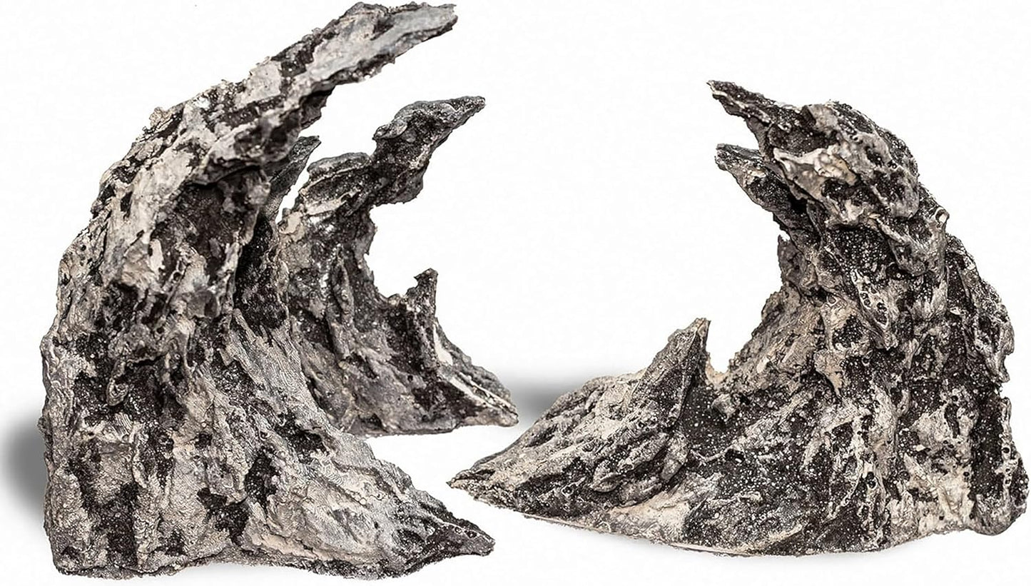 Novelsite Fish Tank Decor- Jagged Canyon Rock Formation ，Made of Solid Sandstone，Suitable for a Variety of Fish Tank Scenes, DIY Planting Moss, Safe and Non-Toxic