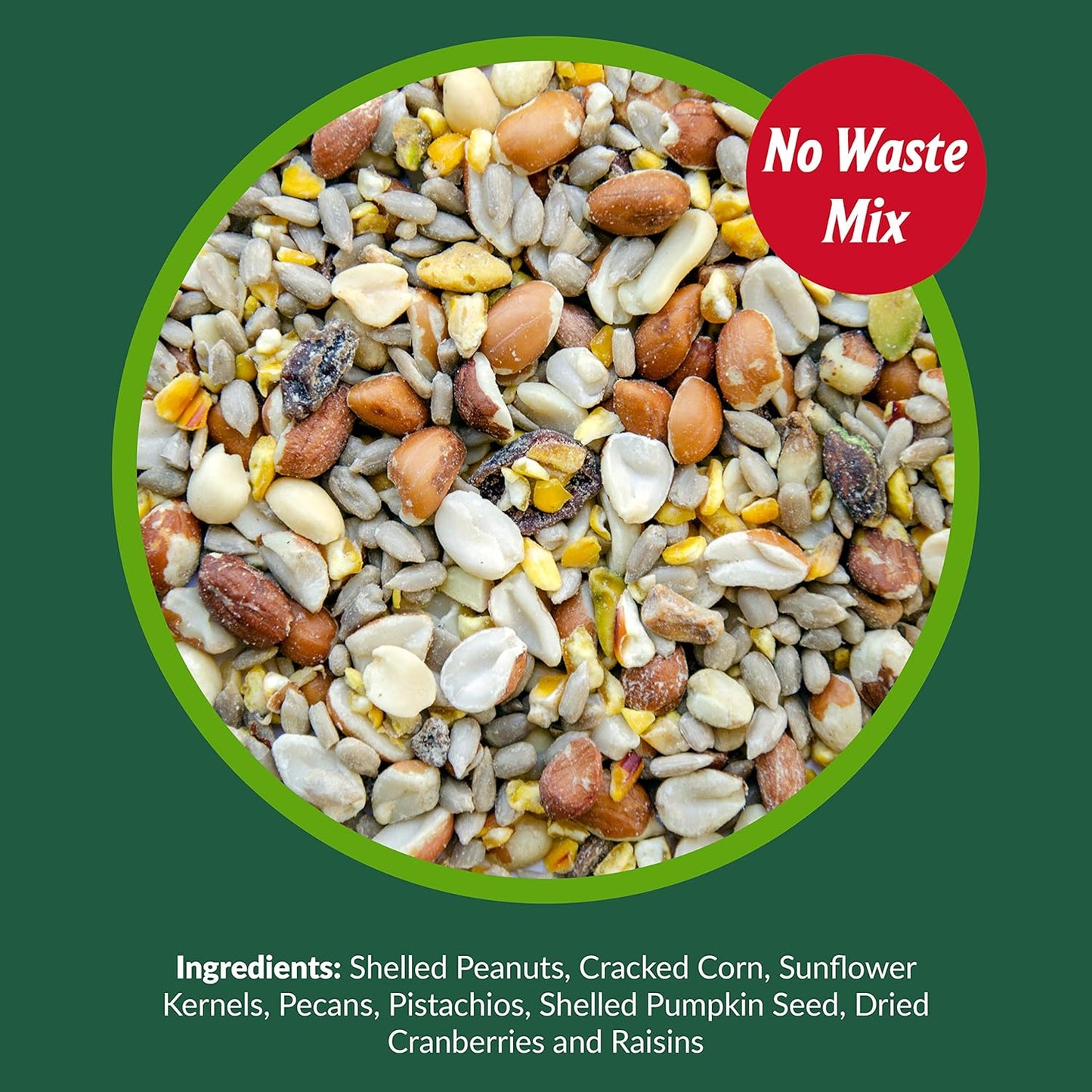 Lyric Woodpecker Wild Bird Seed, No Waste Bird Seed with Nuts, Dried Fruit & Shelled Seeds - 20 lb. Bag